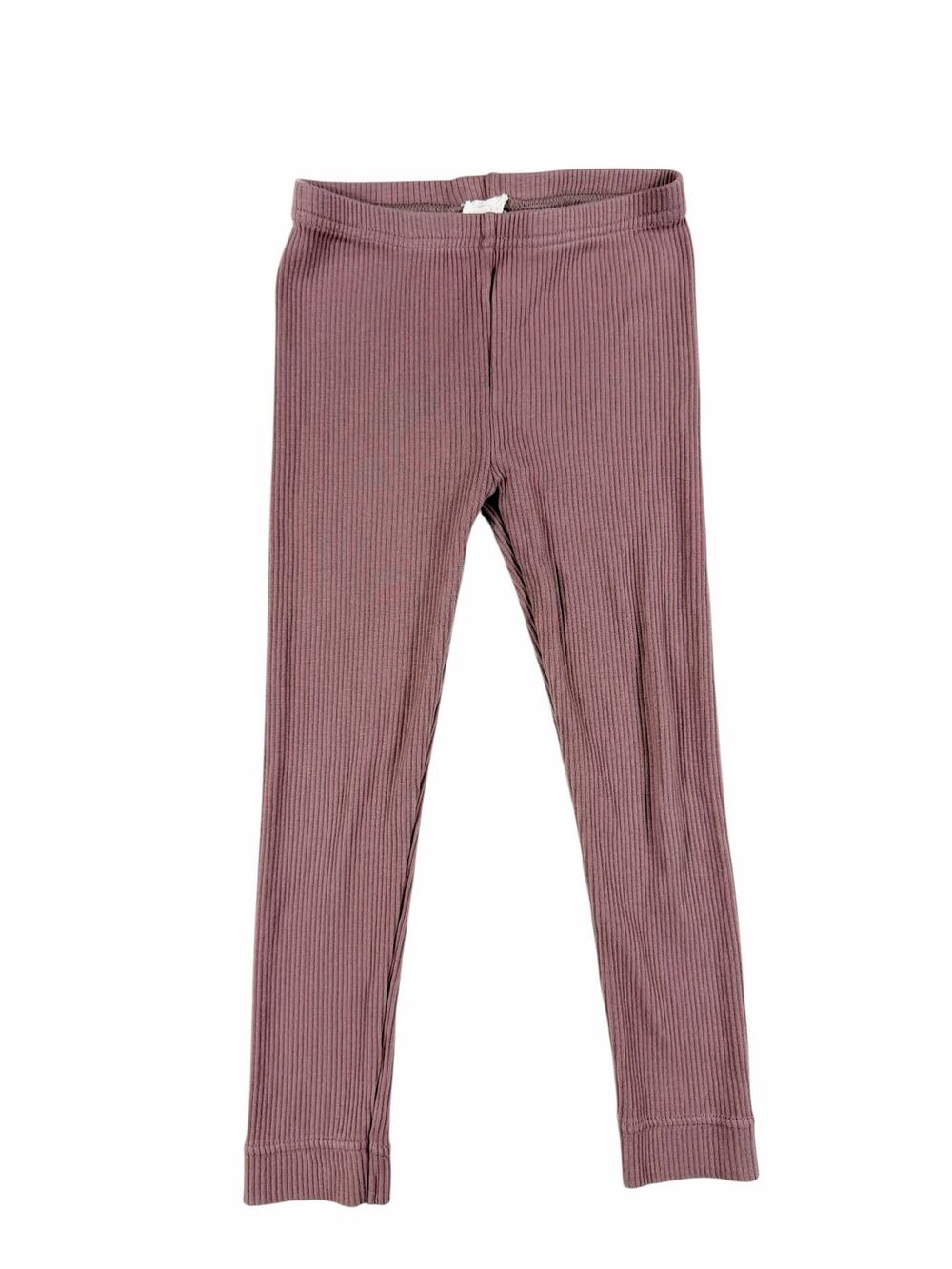 Jamie Kay Dusty Mauve Organic Cotton Ribbed Leggings Girls Size 6
